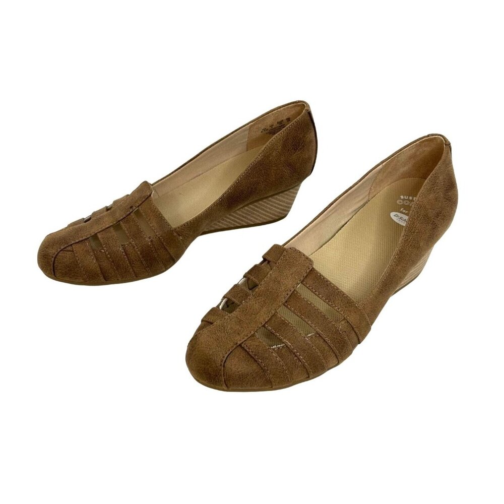 Dr. Scholls Women’s Slip on Shoes “Be Free Fisherman Wedge Pump 8.5M Brown 2” He